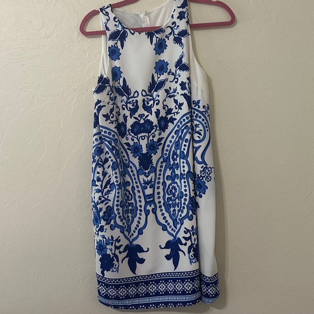 White and Blue Summer Dress
